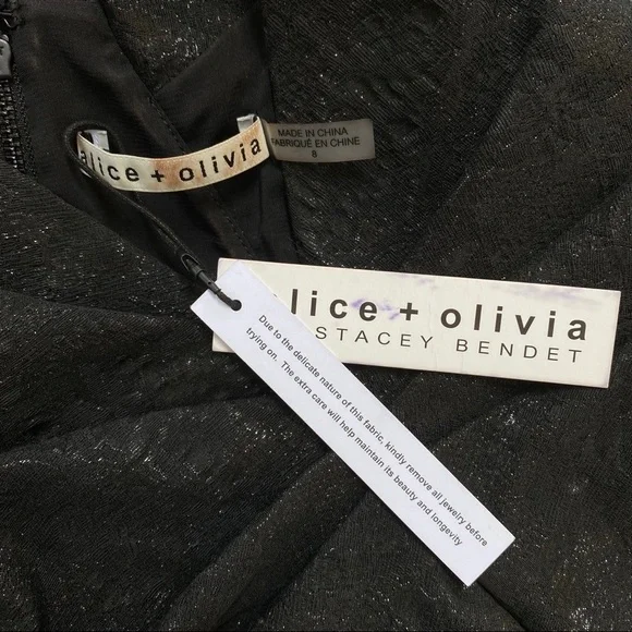 Alice + Olivia Kiro Ruffled Shoulder Mini Dress